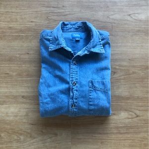 Port & Co. Denim Button Down Shirt (Blue)